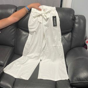Brand new white flowy wide leg pants